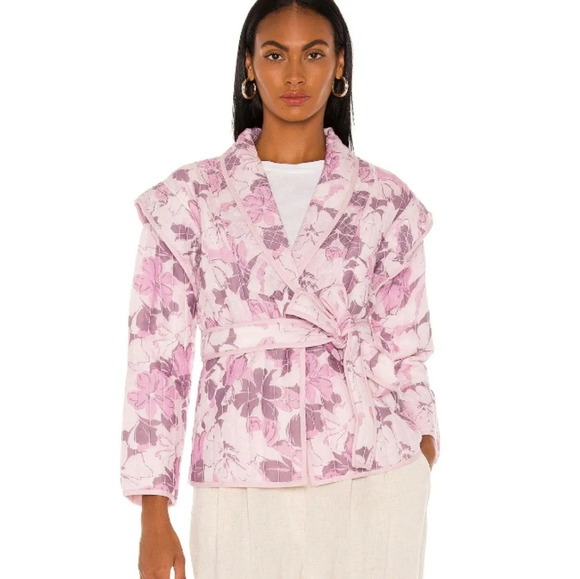 Tularosa Tate Quilted Jacket in Lyla Tropical Floral NEW - Picture 1 of 11